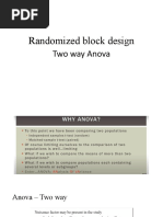 Randomized Block Design: Two Way Anova