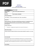 Appendix 1: Lesson Plan Template