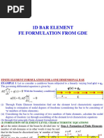 1D Bar Element Fe Formulation From Gde