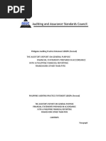 The Auditor'S Report On General Purpose Financial Statements Prepared in Accordance With A Philippine Financial Reporting Framework Other Than Pfrs