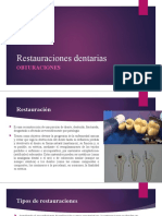 Restauración Dentarias y Obturaciones