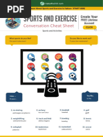 Sports and Exercise: Conversation Cheat Sheet