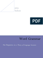 Word Grammar (Richard Hudson)