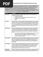 Simple Methods and Exercises For Practicing The Presence of Jesus