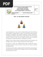 Guia # 1 Las Relaciones Sociales - Competencias Ciudadanas