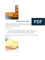 Quiche Crust Recipe