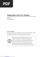 Fingerprint Lock User Manual: Date: April 2010