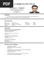 Jez Reel L. Madrid: Curriculum Vitae