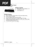 Package Contents: PD-2609UE Rear-Mount Customer Display User Manual