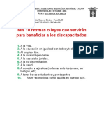 10 Normas o Leyes Que Servirán para Beneficiar A Los Discapacitados