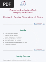 Education For Justice (E4J) Integrity and Ethics: Module 9: Gender Dimensions of Ethics