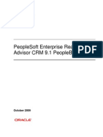 Peoplesoft Enterprise Real-Time Advisor CRM 9.1 Peoplebook: October 2009