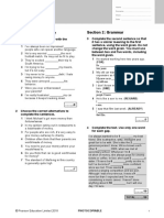 B2 First Unit 3 Test: Section 1: Vocabulary Section 2: Grammar