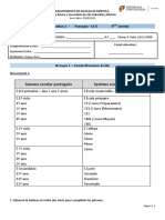 Francês - LEII - Teste 1 2020-2021