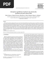 2006 Adsorption Equilibrium of Phenol Onto Chemically Modified Activated Carbon F400