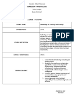 SYLLABUS (Technology For Teaching and Learning)