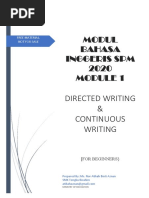 Modul Bahasa Inggeris SPM 2020: Directed Writing & Continuous Writing