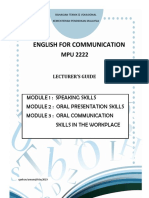 MPU2222 English For Communication PDF