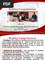 Reading Comprehension: Prepared By: Instructor College of Arts and Sciences