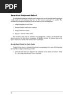 Generalized Assignment Method: Assign Seed Points For Each Route