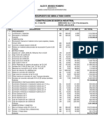 Presupuesto Bodega 525 M2