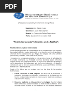 Disertacion para Presentacion Finalidad de Las Pruebas Testimoniales