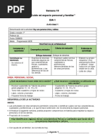 Semana 18 "Cuido Mi Espacio Personal y Familiar" Dia 1: Actividad 1