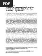 (Primary Sources and Asian Pasts) Imperial Languages and Public Writings in Tamil South India - A Bird's-Eye View in The Very Longue Durée