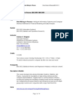 Data Mining in Finance: B20.3355 / B90.3355: Intensive Methods For Financial Modeling and Data Analysis