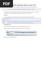 How To Define Maintenance Planner Groups in SAP