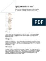 Effects of Alloying Elements in Steel