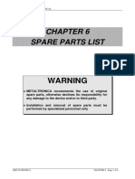 Spare Parts List: Warning