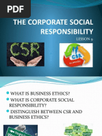 The Corporate Social Responsibility: Lesson 9