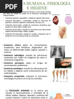 Anatomía Humana, Fisiología e Higiene Introducción