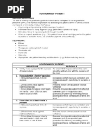 Positioning of Patients