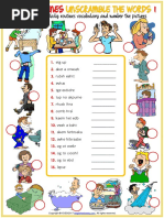 Daily Routines Vocabulary Esl Unscramble The Words Worksheets For Kids