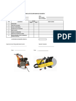 Check List Cortadora de Concreto