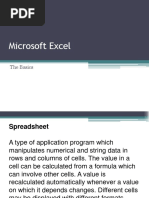 Microsoft Excel: The Basics