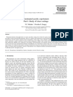 Fluorinated Acrylic Copolymers Part I: Study of Clear Coatings