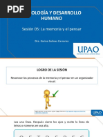 Psicología Y Desarrollo Humano: Sesión 05: La Memoria y El Pensar