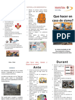 Triptico para Simulacro de Sismo