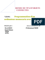 Programmation D'un Ordinateur Monocarte Avec Python: Compte Rendu Du TP 4 D'Objets Connectes