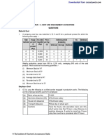 Paper - 3: Cost and Management Accounting Questions Material Cost