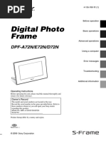 Digital Photo Frame: DPF-A72N/E72N/D72N