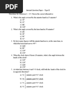 Sona College - Unit III - Internal Test - 2