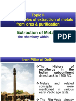 Topic II Basic Principles of Extraction of Metals From Ores & Purification