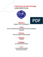 Tarea 4.1 Diseño Del Proyecto Científico Social de Investigacion PDF