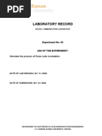 Laboratory Record: Experiment No: 08