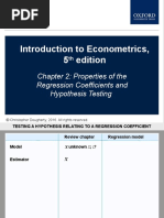 Introduction To Econometrics, 5 Edition: Chapter 2: Properties of The Regression Coefficients and Hypothesis Testing