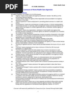 Licensure of Home Health Care Agencies 19-13-D66. Definitions